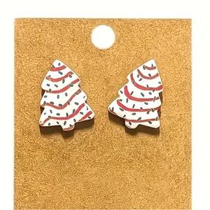 Christmas Tree Cake Earrings